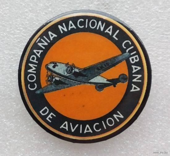 Национальная авиакомпания Кубы. Cubana de Aviacion. (Жесть, 56 мм.)
