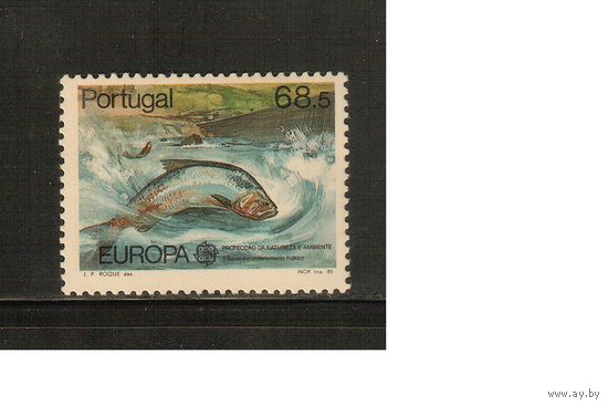 Португалия-1986(Мих.1690) , **  , Морская Фауна,  Рыбы (одиночка)