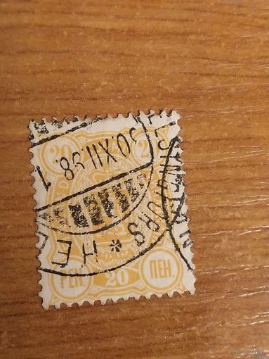 1889 Россия Великое княжество Финляндское мих 30В зуб 14 на 13 герб (5-10)