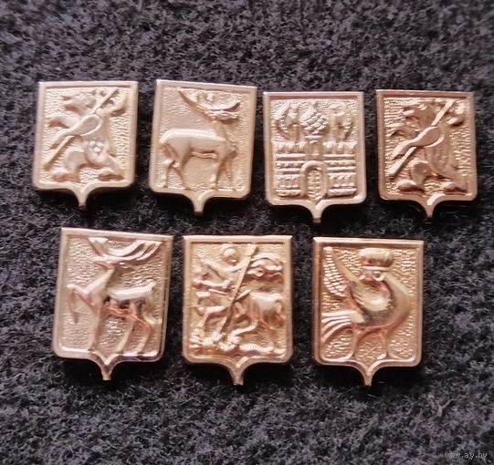 Москва. Ярославль. Загорск. Ростов. Горький. Суздаль. Сборный лот. Цена за один значок. (Ch-R)