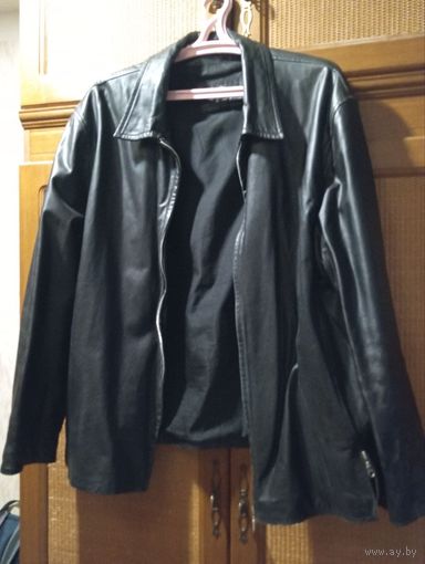 Куртка черная кожаная Trek&Travel, Германия, 3XL
