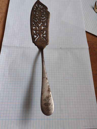 Лопатка для торта. Серебро. Антиквариат. Австрия.