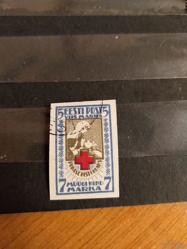 1921 Эстония Красный Крест медицина гашеная (4-12)