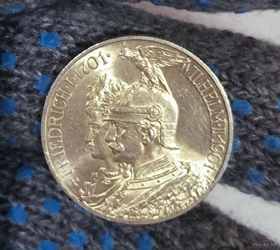 2 марки 1901 Пруссия - 200 лет династии супер сохран, штемпельный блеск!