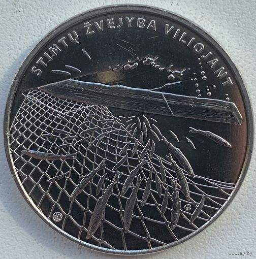 Литва 1,5 евро 2019 г. Ловля корюшки