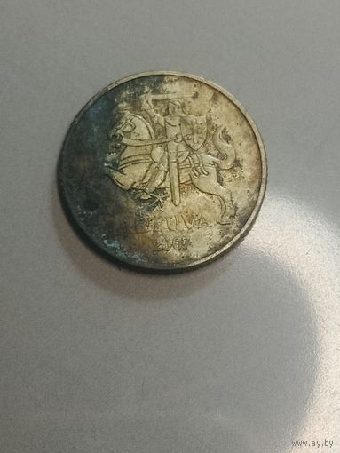 Литва 10 центов  2007 года .