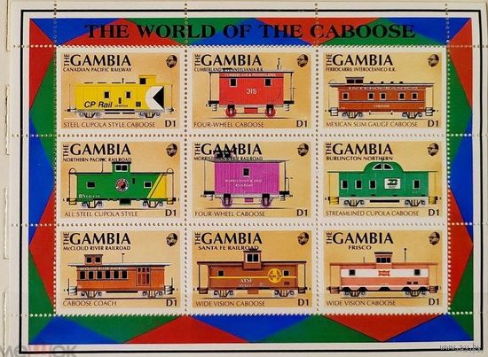 Гамбия, 1991,  железная дорога вагоны MNH