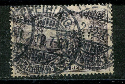 Рейх - 1902/1904 - Открытие памятника кайзеру Вильгельму I 3M - [Mi.80A] - 1 марка. Гашеная.  (Лот 32AJ)