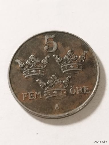 Швеция 5 оре 1947