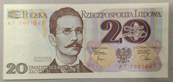 20 злотых 1982 года - Польша - UNC
