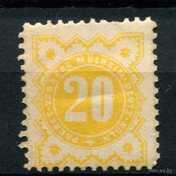Германия - Мюльхайм-Дойц-Кёльн - Местные марки - 1888 - Цифры 20Pf - [Mi.4A] - 1 марка. MH.  (Лот 143AO)