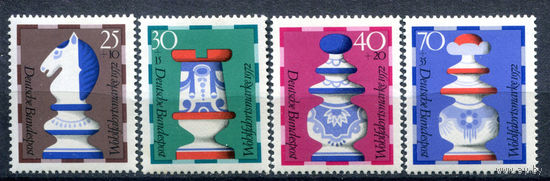 Германия (ФРГ) - 1972г. - Шахматные фигуры - полная серия, MNH одна марка с отпечатком [Mi 742-745] - 4 марки