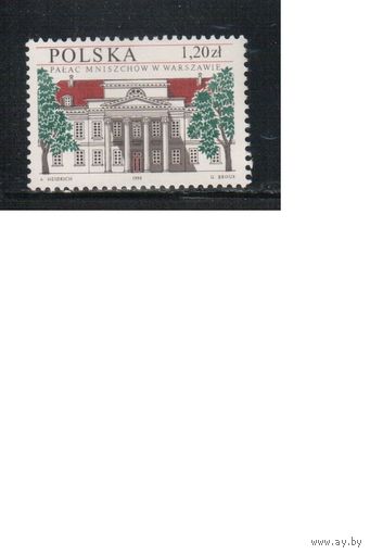 Польша-1998,(Мих.3729) ** , Архитектура, Дворец (одиночка)