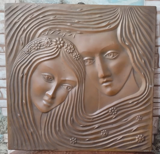 Чеканка по меди "Нежность"