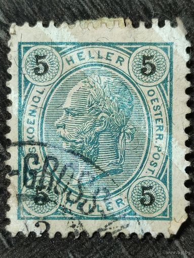 Марка Австрия 1901г. 2.13