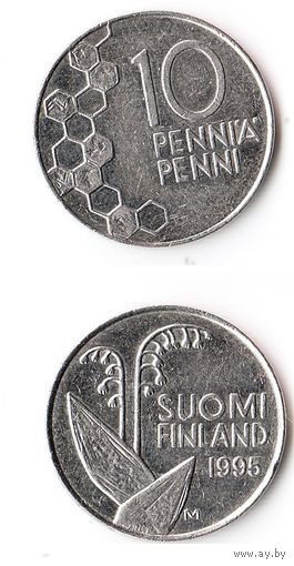 10 пенни Финляндия 1995 года
