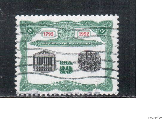 США-1992, (Мих.2218), гаш. , Биржа, (одиночка),