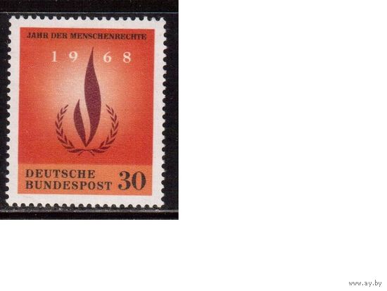 Германия(ФРГ)-1968,(Мих.570), ** ,