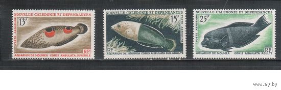 Новая Каледония-1965(Мих.415 -417 )  **  , Морская  Фауна,Рыбы (полная серия)