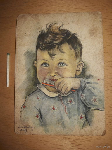 Старая коллекционная открытка Германия. Подписана в СССР 1951 г.
