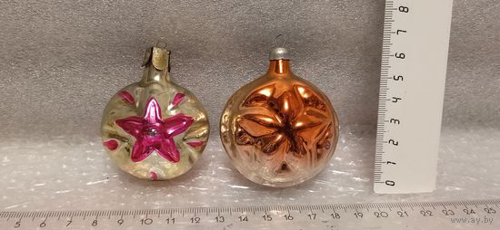 Ёлочные игрушки -медальоны со звёздами. 15-21