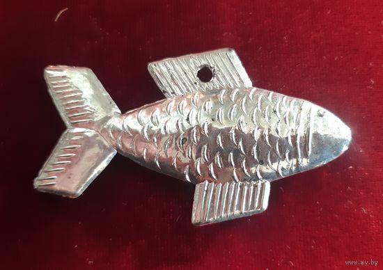 Ёлочная игрушка Рыбка, пластик. СССР