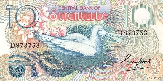 Сейшельские острова(Сейшелы) 10 рупий образца 1983 года UNC p28