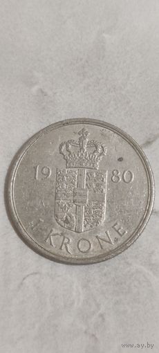 Дания 1 кроне 1980