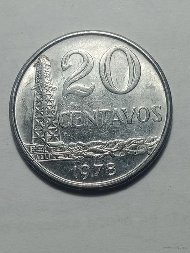Бразилия 20 сентаво 1978 года .