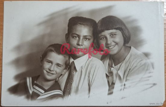 1930-е Счастливое детство дети ретро студийное фото