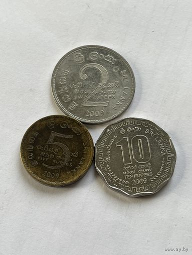 Шри-Ланка 3 монеты 2009
