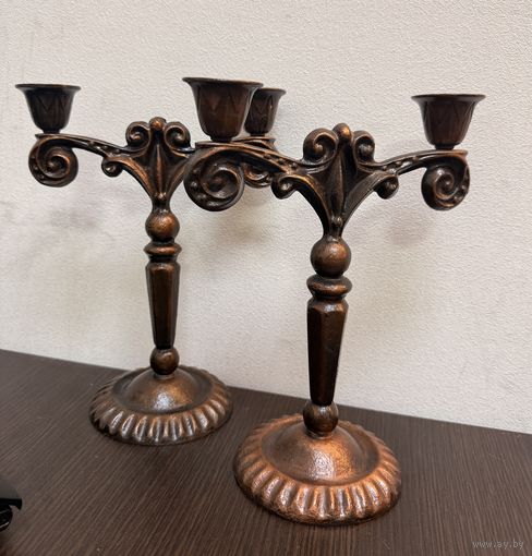 Два парных винтажных подсвечника, СССР.