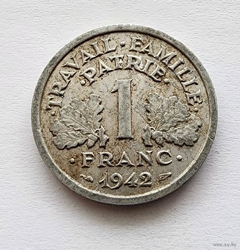 Франция 1 франк, 1942