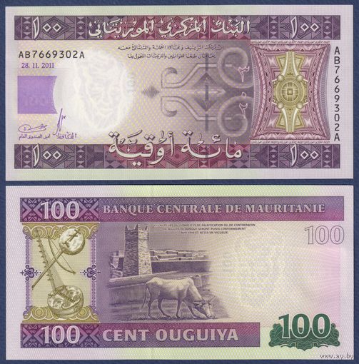 Мавритания, 100 угий 2011 г., P-16a, UNC