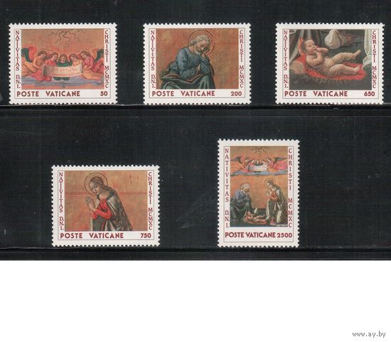 Ватикан-1990,(Мих.1018-1021)  **   , Рождество, Живопись (полная серия)