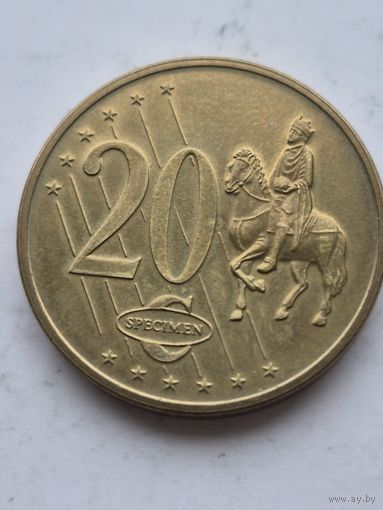Европроба. Жетон (30 мм) 2007 года. 20 euro центов. 45290