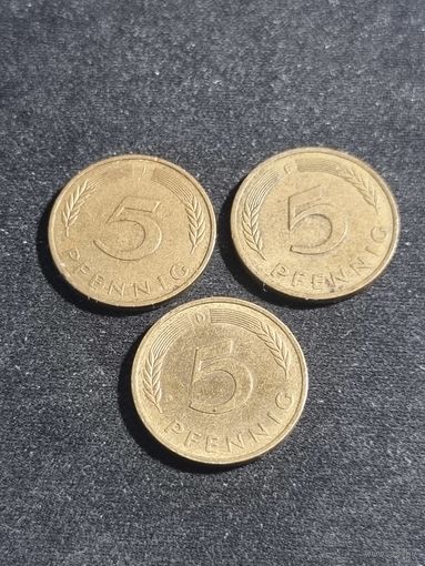 Германия 5 пфеннигов 1982 D F J