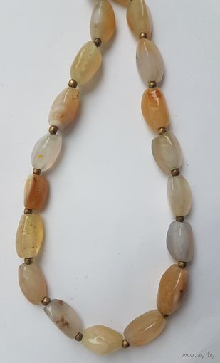 Бусы. Камень. Длина 60 см. СССР