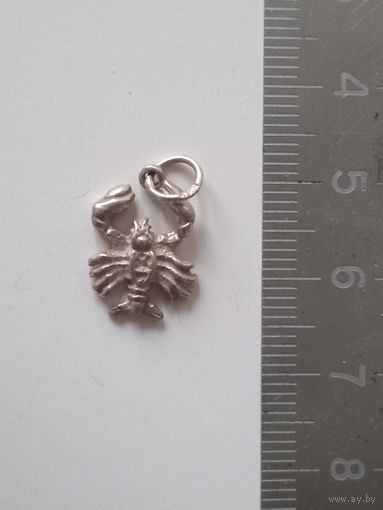 Кулон знак зодиака Рак вес - 1г