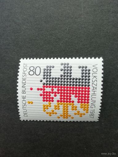 ФРГ 1987 Марка "Перепись населения 1987 года" (чистая**) Mi.1309 каталог 2.20 евро