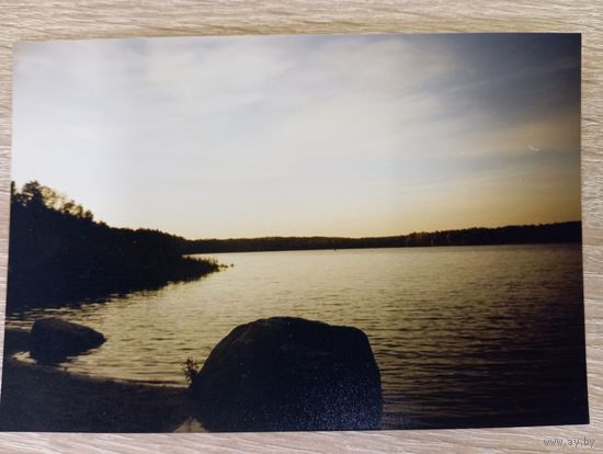 О-1. ФОТОГРАФИЯ . ВЕЧЕРНИЙ ЗАКАТ НА РЕКЕ.