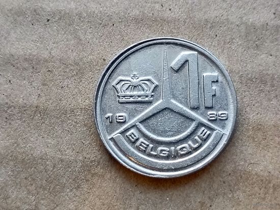 Бельгия 1 франк, 1989г. 'BELGIQUE' (D-107)