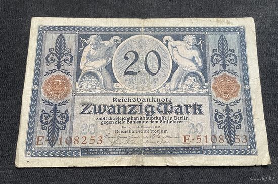 20 марок 1915 год / Германская империя банкнота (2)