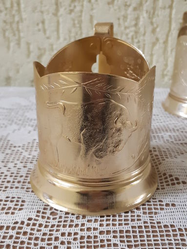 Подстаканник алюминевый Зубр, СССР