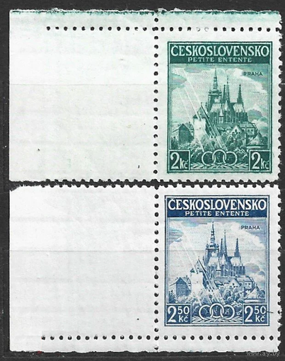 1937 год. Чехословакия. Собор святого Вита. Полная серия. Mi:375-376 ** \\13