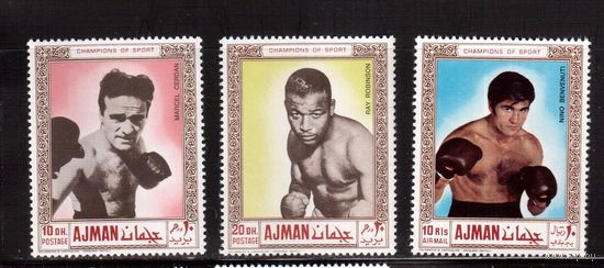 Аджман-1969,(Мих.383-386)  ** ,  ,Спорт, Бокс