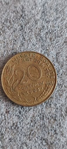 Франция 20 сентим 1983