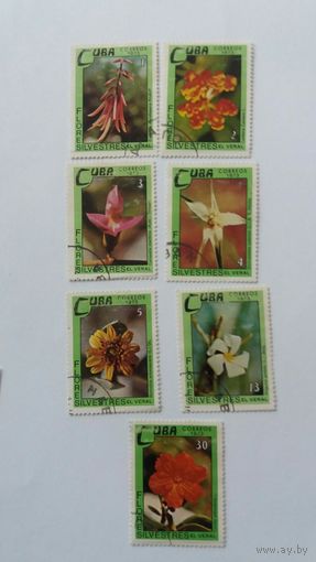 Куба 1973 7м цветы