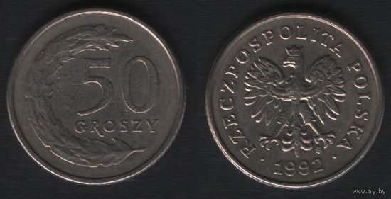 Польша y281 50 грош 1992 год (mw) (_6