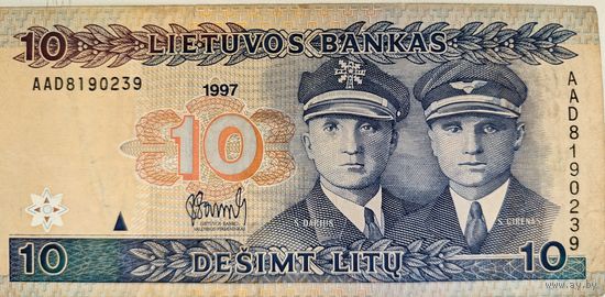 Литва 10 лит 1997 г.
